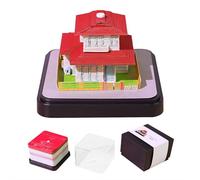 2026 Time Piece 3D Architecture Calendar with Acrylic Case - 185-Page Weekly Tearable Memo Pad, Panoramic for Recording and Reminding Important Matters
