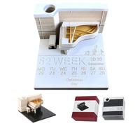 2026 Time Piece Calendar, 2026 Desk Calendar Fairytale Castle, 3D Paper Carving Art Memo Pad Notepad Gift for Christmas Housewarming Desktop Decoration (With Calendar, Without Light)