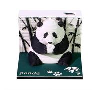 2026 Time Piece Calendar, 3D Memo Pad 2026, Creative Panda Desk Calendar DIY Notes Notepad, 3D Paper Carving Art Memo Pad Notepad Gift for Home Office Tabletop Decorations