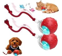 2026 Tiny Fetch Dog Toy - Interactive Rolling Electric Ball for Dogs & Cats, 360° Smart Fast-Moving Pet Balls, Ideal for Playtime & Exercise (Red, Set of 2)