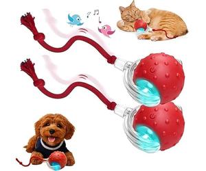 2026 Tiny Fetch Dog Toy - Interactive Rolling Electric Ball for Dogs & Cats, 360° Smart Fast-Moving Pet Balls, Ideal for Playtime & Exercise (Red, Set of 2)