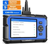 TOPDON OBD2 Code Reader Scanner ArtiDiag600S, 9 Reset Service for Oil/BMS/ABS/SAS/EPB/DPF/TPMS/Throttle/Injector Coding, ABS/SRS/Engine/Transmission Car diagnostic tool, Free Lifetime Upgrade