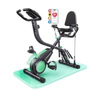 2026 Toputure Exercise Bike with LCD Display, 5-in-1 Folding Exercise Bike with App 16-Level Magnetic Resistance, Ultra-Quiet Flywheel 310LBS Capacity and Upgraded Comfort Seat Cushion