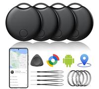 2026 Tracker Android Tag Pack of 4, Smart Tag Compatible with Google Find Hub (Android Only), Bluetooth Tracker for Keys, Wallet, Bicycle & Suitcase