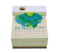 2026 Tree Desk Calendar 3D Notepad Creative Tree Sculpture Calendars 2026 New Desk Calendar Memo Pad Non-Stick Weekly Calendars Art Craftwork Notepad DIY Paper Carving Art Sticky Note Gift Home Decor