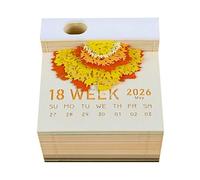 2026 Tree Desk Calendar 3D Notepad Creative Tree Sculpture Calendars 2026 New Desk Calendar Memo Pad Non-Stick Weekly Calendars Art Craftwork Notepad DIY Paper Carving Art Sticky Note Gift Home Decor