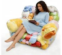 2026 Trending Stuffed Animal Storage - Oversized Clear Bean Bag, Waterproof PVC Stuffed Bag Bean P Animal