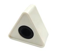 2026 Triangular Microphone Cube ABS Interview Logo Holder for TV Studios Optional Broadcast Transmitter Detection Accessories Matte Surface Robust Construction for Professional (White, B)