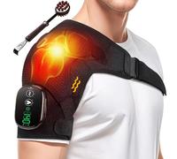 2026 Triple Method Shoulder Massager with Heat,Kneading and Airbag Compression,Cordless and Rechargeable with 5000mAh Battery for Convenient use,Adjustable Strap, with Massage Roller (Black)