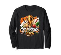 2026 Trophy Celebration T20 Cricket Champions Long Sleeve T-Shirt