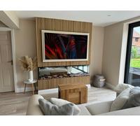 2026 Truflame™ 40Inch Wide 3 Sided Media Wall Electric Fire