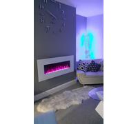 2026 Truflame™ 50Inch Wide White Wall Mounted Electric Fire