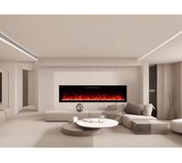 2026 Truflame™ 72Inch Wide Black Wall Mounted Electric Fire
