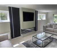 2026 TruFlame PREMIUM 40inch wide Media Wall 3 sided Built in Fireplace