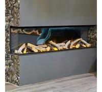 2026 TruFlame PREMIUM 60inch wide Media Wall 3 sided Built in Electric Fireplace