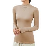 2026 - Turtleneck Pullover Women's Turtleneck Shirt Long Sleeve Shirt Women's Tight Thermal Top Slim Fit Basic Tops Stand-Up Collar Turtleneck Sweater Undershirt Turtleneck Shirt Thermal Underwear