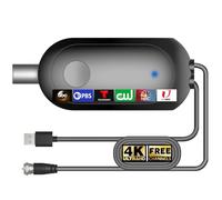 2026 TV Antenna Amplifier 25dBi High Gain HDTV Signal Booster, Low Noise USB Powered for Digital Indoor HDTV 4K 1080P ATSC VHF UHF, Compatible with All TV Antennas (Black)