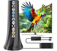 2026 TV Antenna,Antennas for Smart TV,Antenna for Local Channels 1900+ Miles Range,Digital Antenna Supports 4K 8K 1080p All TVs-25FT Coax Cable