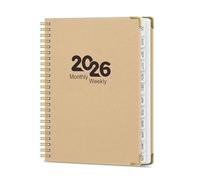 2026 Twin Coil Binding Planner Notebook 12 Month Weekly Monthly Academic Planner for Plan Task Management 6.2x8.5Inch Travel Notebook