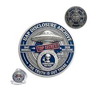 2026 UFO Disclosure Commemorative Coin, UAP Declassified Files Challenge Coin, Area 51 Metal Souvenir Token, Sci-Fi Alien Enthusiast Gift, The Truth Is Out There Collectible (B1)