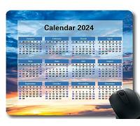 2026 UK Calendar Mouse Pad with Holidays,Background Lines Wavy Light Color Desktop Notebook Mouse Mat for Working and Gaming