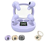 2026 Ultra Mini 2-Pack Bluetooth Earbuds, 2 Pairs Semi-in-Ear Mini Sleep Earphones, Invisible Short-Stem Design, with Built-in Microphone, for Clear Calls, All Type Ears (Purple)