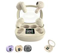 2026 Ultra Mini 2-Pack Bluetooth Earbuds, 2 Pairs Semi-in-Ear Mini Sleep Earphones, Invisible Short-Stem Design, with Built-in Microphone, for Clear Calls, All Type Ears (Skin)