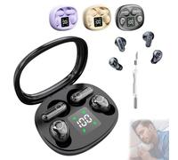2026 Ultra Mini 2-Pack Bluetooth Earbuds, Mini Sleep in-Ear Earbuds for All Type Ears, Invisible Short-Stem Design for Side Sleepers & Sports, Waterproof with Mic (Black)