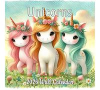 2026 Unicorns Monthly Wall Calendar | 12" x 24" | Kids Calendar 2025-2026