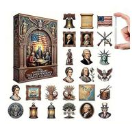 2026 United States 250th Anniversary Edition Advent Calendar, 24PCS Acrylic Independence Day Advent Calendars, 24-Day Countdown Calendar Collectors, Gifts for Veterans, Men, Adults, Patriotic