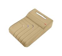 2026 Universal Armrest Organiser with Integrated Tissue Holder, Comfortable Memory Foam Cushion as a Practical Centre Console Extension for Extended Storage Space (Beige, 34 x 22 cm)