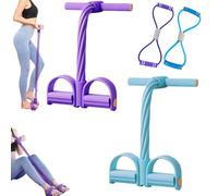 2026 Upgrade 8 Tube Pedal Resistance Device, Fashion Puller Exercise, Detachable and Adjustable Pedal Resistance Device, 21 Fitness Resistance Bands, Stretching Workout Fitness Bands