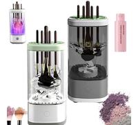 2026 Upgrade Bellaclean Makeup Brush Cleaner, Bellaclean 3 In 1 Electric Brush Cleaner, Multi-Use Efficient Deep Cleaning All Types Of Brushes (White+Gray, Plug-in type)