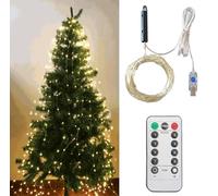2026 Upgrade Cascading Twinkle Lights for Christmas Tree, 8 Modes 100-600 Christmas LED Firefly Twinkle String Lights, Tree Waterfall Lights, Waterproof (Colorful,1m/3.28ft 20 Strips 200 Lights)