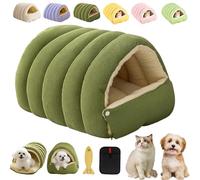 2026 Upgrade Cat Cave Bed, Cozy Monster Cat Bed with Removable & Washable Cushioned, Warm Cats House Tent Bed with Non-Slip Base in Indoor for Cats, Kittens And Small Dogs (Light Green,M)