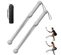 2026 Upgrade Cordless Battle Ropes, 2PCS Weighted Ropeless Battle Rope, Portable and adjustable with Anti-Slip Soft Rubber Weighted Handles for Aerobic and strength training (Gray)