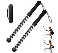 2026 Upgrade Cordless Battle Ropes, 2PCS Weighted Ropeless Battle Rope, Portable and adjustable with Anti-Slip Soft Rubber Weighted Handles for Aerobic and strength training (Black)