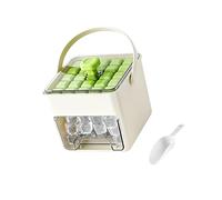 2026 Upgrade Double-Deck Portable Tray, Portable Mold with Storage Drawer for Home and Offices Use Food Grade Maker Container, Transparency Lid Ice Cubes Tray for Drink Whiskeys Coffee
