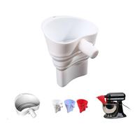 (2026 Upgrade) Foldable Flour Funnel, Compatible with Aid Artisan Ksm150 5-Quart Tilt-Head Stand Mixers, Easy-Pour No-Mess Food Grade Silicone Powder Funnels Stand Mixer Attachment (White)