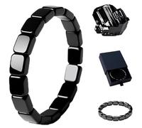 2026 Upgrade Hematite Bracelet Men, Hematite Bracelet for Men, Restore Confidence & Your Edge, Gift for Dad, Husband, Boyfriend (1pcs)