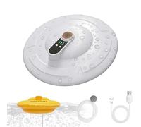 2026 Upgrade IPX7 Floating & Rechargeable Bait Bucket Aerator, Magnetic Ultra-Quiet, 2000MAH Rechargeable Oxygen Pump for Bait Bucket for Live Baits, Fishing Bubbler for Kayak, Shore & Boat (White)