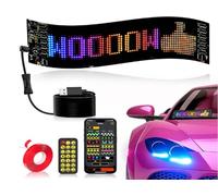2026 Upgrade LED Car Sign for Windshield, 15.51"×3.62" Ojos Led para Carros, Flexible Devil Eyes Sign Lightride Display for Car