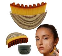 2026 Upgrade Lymphatic Face Brush, 2-in-1 Manual Massager for Lymphatic Drainage & Facial Cleansing, Contour Brush to Anti Puffiness, Sculpt Face & Enhance Absorption, with Durable Soft Bristles