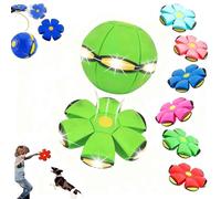 2026 Upgrade Magic Bouncing Ball, Children's Bouncing Ball, Magic Flying Saucer, Bouncy Ball, Parent-Child Interaction, with 6 Lights (Green)