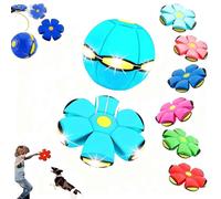 2026 Upgrade Magic Bouncing Ball, Children's Bouncing Ball, Magic Flying Saucer, Bouncy Ball, Parent-Child Interaction, with 6 Lights (Light-Blue)