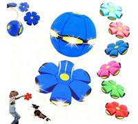 2026 Upgrade Magic Bouncing Ball, Children's Bouncing Ball, Magic Flying Saucer, Bouncy Ball, Parent-Child Interaction, with 6 Lights (Blue)