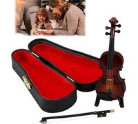 2026 Upgrade Playable Tiny Violin Figurine, The Worlds Smallest Miniature Musical Instrument with Sound and Sad Music, Dollhouse Accessory or Keychain Charm for Unique Dumb Gag Gifts