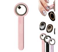 2026 Upgrade Ring-Shaped Cat Eye Magnet for Nails,2-in-1 Circle & Y Shape Nail Magnet Tool, Hollow Circular Magnets Tool for French Heart Wide Beam Design,Portable Cat Eye Nail ArtTool for DIY (Pink)