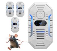 2026 Upgrade Ultrasonic Pest Repeller, 4 Pack Plug-in Electronic Mouse Deterrent with Smart Frequency, Safe & Quiet Indoor Rodent Repellent for Mice, Rats, Roaches, Ants, Spiders, Mosquitoes & Bugs