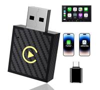 2026 Upgrade Wireless CarPlay Adapter & Android Auto, 2-in-1 Dongle Converts Wired to Wireless, Plug & Play Low Latency Auto Connect Every Time (iOS 10+ & Android Auto)